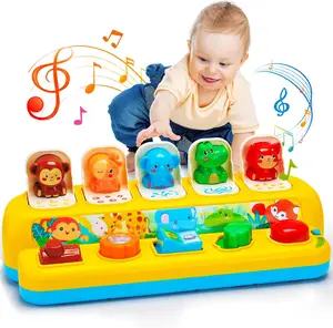 Interactive Pop-up Animal Toys with Music & Light - Montessori Cause and Effect Toys for 1-Year-Old Boys & Girls, Early Learning STEM Baby Toys for 9-18 Months, Perfect Christmas Gift for Infants USA