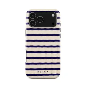 BURGA Tough Phone Cases - Old Money Edition | for iPhone 17 16 15 14 13 12 11 Series | Stripes Phone Case | Trendy 2026 Phone Case | Shockproof Protection | Gift for Her