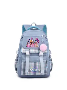 1pc, large capacity women's backpack, kpop girl group printed letter zipper closure, fashionable and versatile, casual and simple, suitable for students to go to school, commute to work, shopping, women's backpack, Trendy Backpack