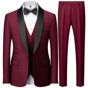 2025 Men's Suit 3-piece suit Summer Fashion New Style Best Man Wedding Suit Slim Fit Settable Formal Party Host Big Size Dress