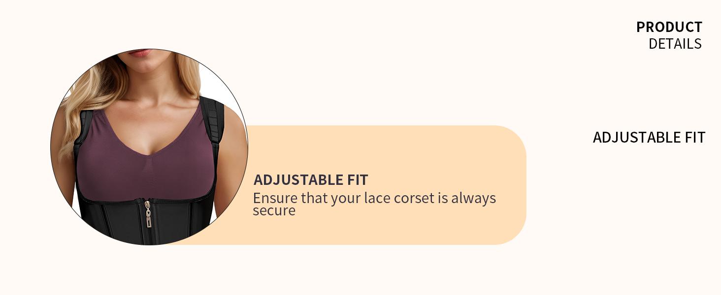 Latex  Waist Trainer for Women Tummy Control Sports Girdle with Adjustable Shoulder Strap and Zipper