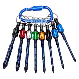 17Pcs Serrated Masonry Drill Bit Set with Bit Holder, 1/4 to 9/16 Inch Four Blade Serrated Eccentric Drill Bits Kit, Carbide Four-Edge Drill Bits for Tile Glass Brick Plastic Wood