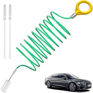Auto Sunroof Cleaning Tool, 120 Inch Flexible Pipe Brush, 2 count Tube Cleaning Brushes for  Sunroof, Windshield Wiper Drain Hole