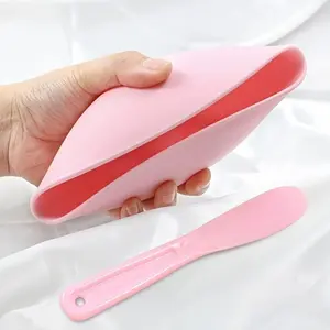 Silicone Mask Bowl & Mask Stick Set, 2 Counts/set Soft Mask Stick & Mask Mixing Bowl, Beauty Tools for Home Use, Skincare