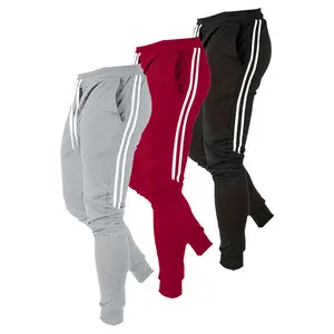 Winter New Men's Casual Pants with Fleece Lining and Elastic Ankles, Men's Sports Pants Outdoor Loose Long Pants, Warm Striped Athletic Trousers, Machine Washable and Durable, Suitable for Everyday Wear, Elastic Ankle Design for Outings
