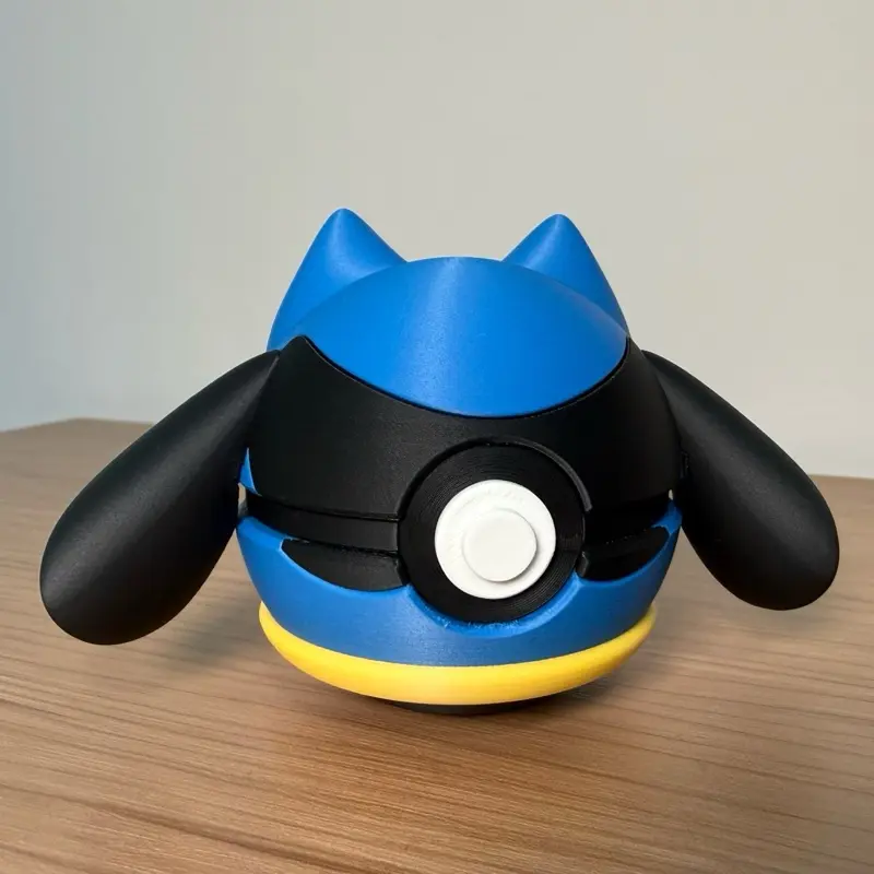 #0447 Riolu Ball - Made to Order, High-Quality PLA, 3D Printed Pokeball Figure Figurine Decoration
