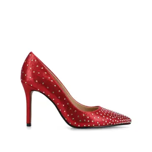 VENUS STATEMENT STILETTO DRESS PUMP HEELS - Red