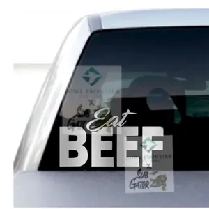 Eat Beef farm decal -Farm style Sticker in Various Colors and Sizes Perfect for Vehicle Decor and Conversation Starter