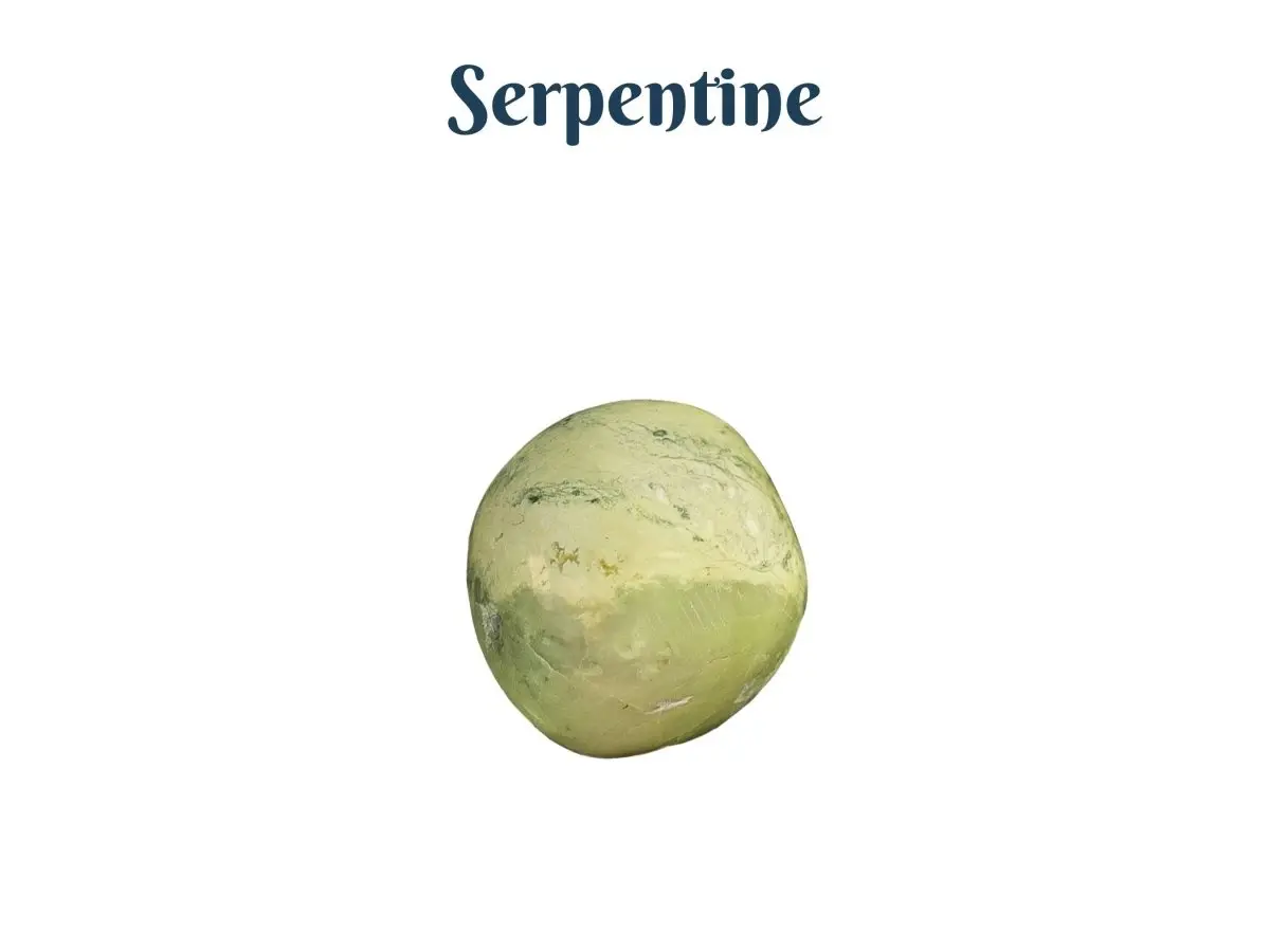 Tumbled Smooth Natural Serpentine Crystal Olive Green with Natural Veining Protection & Renewal Stone 0.75-1.25 Inches