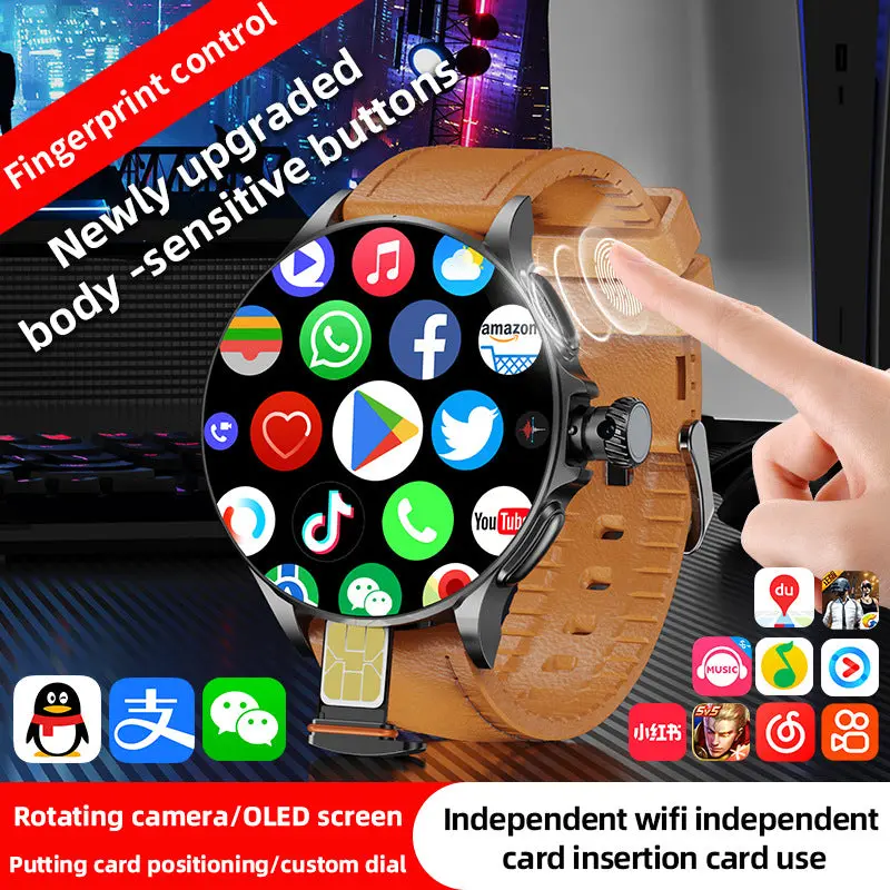 Round Screen Smart Watch with Camera, AMOLED Screen, Wearable Tech, Less Than 7d Battery Life