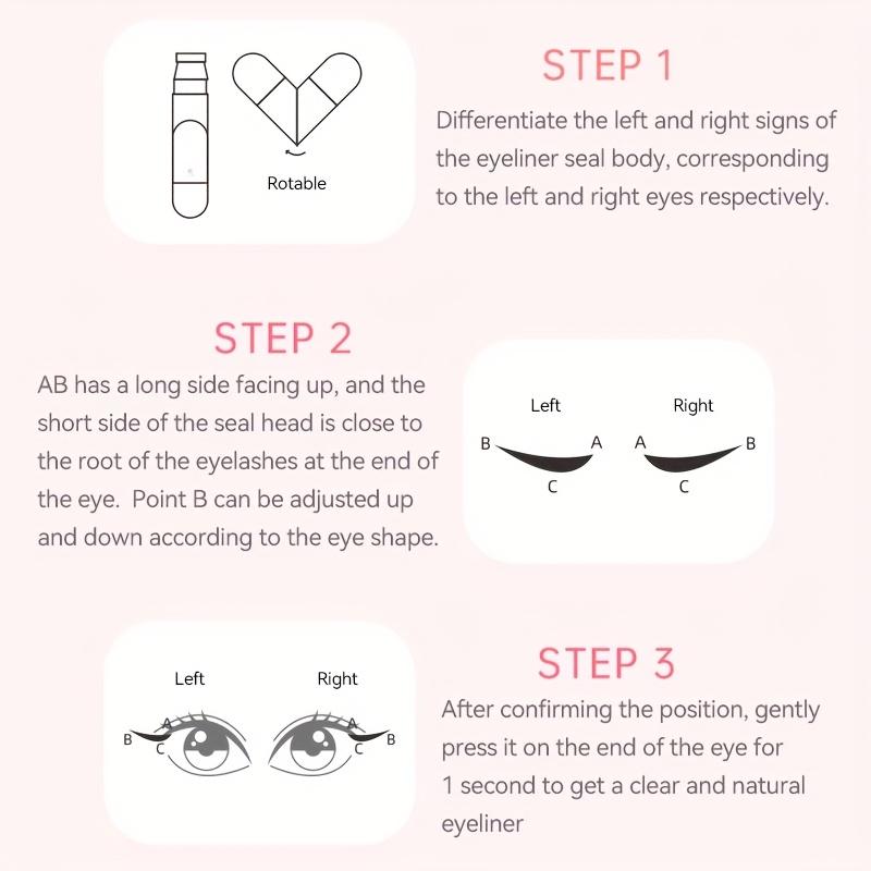 Rotating Eyeliner Stamp Pen,All-Day Makeup Wear - Women's cosmetics, Makeup tools,Dual-Head Design with Wing Stamp, Quick-Dry, Long-Lasting, Smudge-Proof for Easy Cat Eye, Sharp Winged Lines,TikTokShopBlackFriday, Christmas gifts.sharp cat eye look