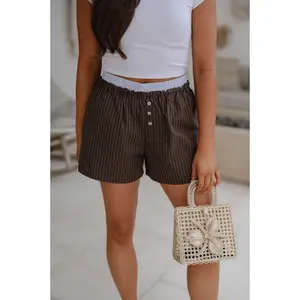 Gabbie Boxer Shorts-Brown