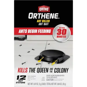 Ortho Orthene Ant Killer Ant Bait, Cockroach killer Cockroach bait, Indoor Ant Killer, Kills The Queen and The Colony, 12 Stations 01