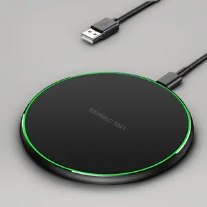 Wireless 15W Fast Charger Through Case Lightweight Non-slip Anti-Fingerprint Eficdently Charging Portable Type-C Port Interactive Usb Rechargeable Connector