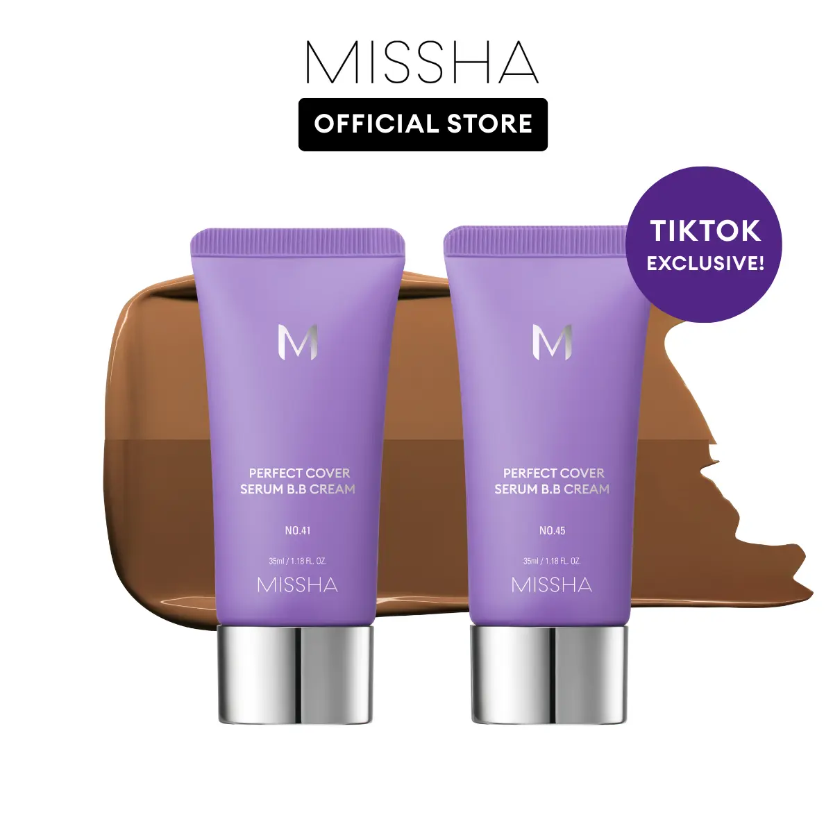 #41 Medium Tan + #45 Deep Mocha