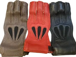 TRADITIONAL ARCHERY SHOOTING AMERICAN LEATHER GLOVE TOP QUALITY GLOVE 100% REAL LEATHER