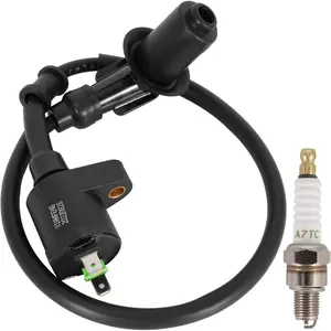 Racing Ignition Coil Electrode Spark Plug For 50cc,80cc,90cc,110cc,125cc,150cc Moped,Scooter,Chinese ATV,Go Kart,Pit Dirt Bike Engine,Motorcycle High Performance