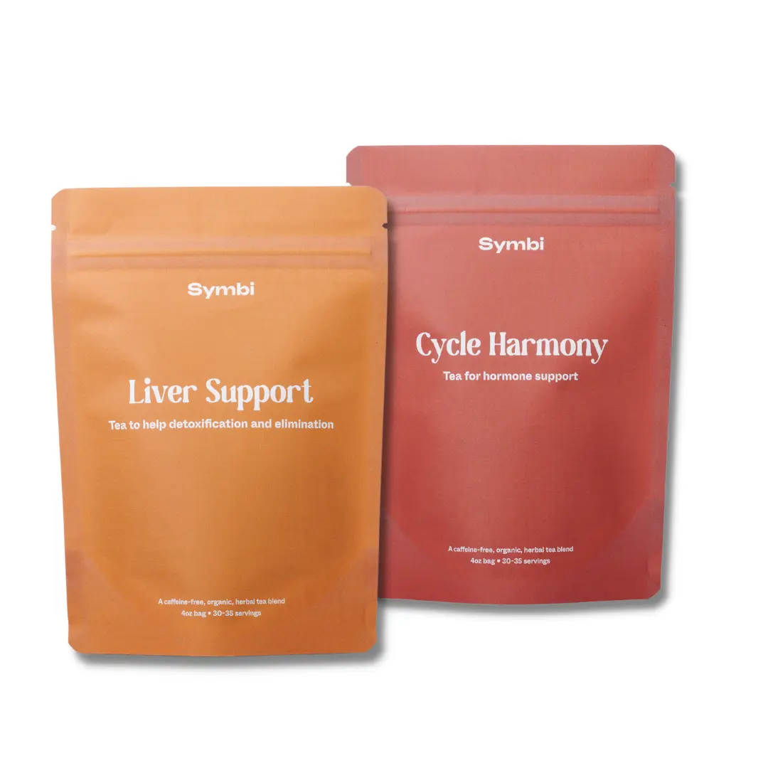 Happy Hormone Tea Starter Pack, 4oz | Liver & Cycle Blends | 100% Organic & Caffeine-Free, No Additives or Sweeteners | Symbi