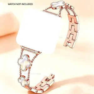 Flash Diamond Strap Compatible with Apple Watch 38mm 40mm 41mm 42mm 44mm 45mm 46mm 49mm Women's, Thin Metal Strap Dress iWatch Strap Series Ultra Thin Jewelry Bracelet 11 10 9 8 7 6 5 4 SE 3 2 1 Ultra3 Wearable Accessories