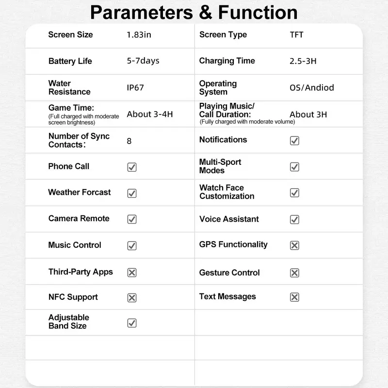 1.83" Touch Screen Smart Watch, Digital Fitness Watches with Call Function & 100+ Sports Modes, Multifunctional Electronic Fitness Watch, Smartwatch Watch, Wearable, Waterproof Smartwatch, Custom Wristwatch 4