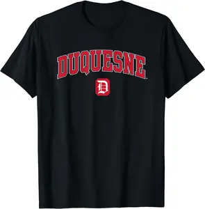 Duquesne Dukes Arch Over Navy Officially Licensed T-Shirt, Gift Shirt, Cotton, Crewneck, Size S-3XL