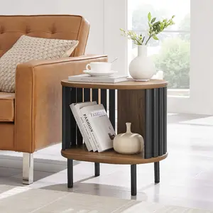 Fortitude Side Table in Walnut Black