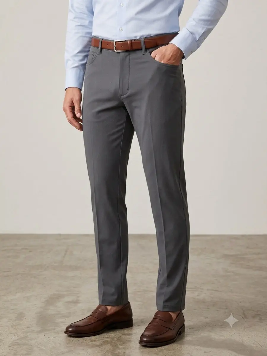 All In Motion Men's Flat Front Stretch Golf Pants - Performance Active Menswear Clothes, Size 34x30 New