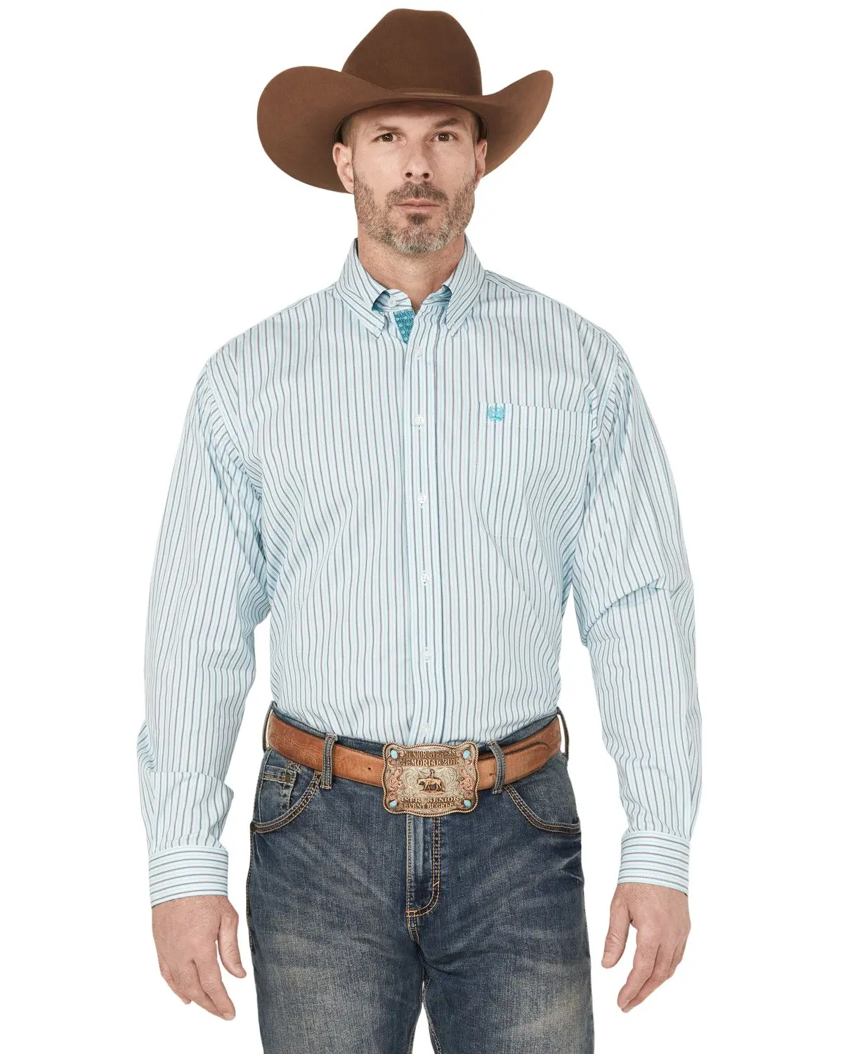 Cinch Men's Men'S Striped Long Sleeve Button-Down Stretch Western Shirt - Mtw1105899
