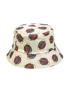 Unisex Letter Print Bucket Hat, Casual Retro Style, Loose-Fit Sun Protection Cap, Outdoor Leisure Accessory, All-Season Wear, Sunscreen Hat