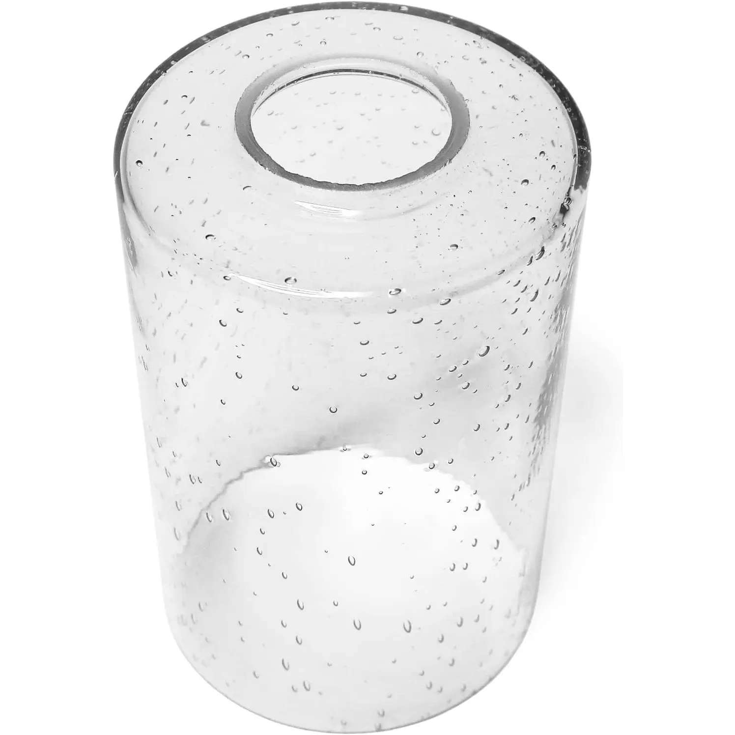 Clear Bubble Seeded Glass Shade, Cylinder Glass Lamp Shade Light Fixture Replacement Glass Globe with 1-5/8-Inch Fitter Opening, Diameter 3.9”Height 5.9"