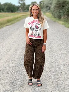 The Leopard Barrel Jean