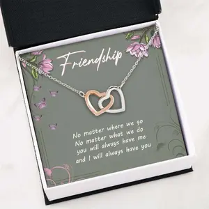 Best Friend Necklace Gifts “ Interlocking Necklace, Friendship necklace, matching sets, BFF gifts, meaningful jewelry, best friend forever