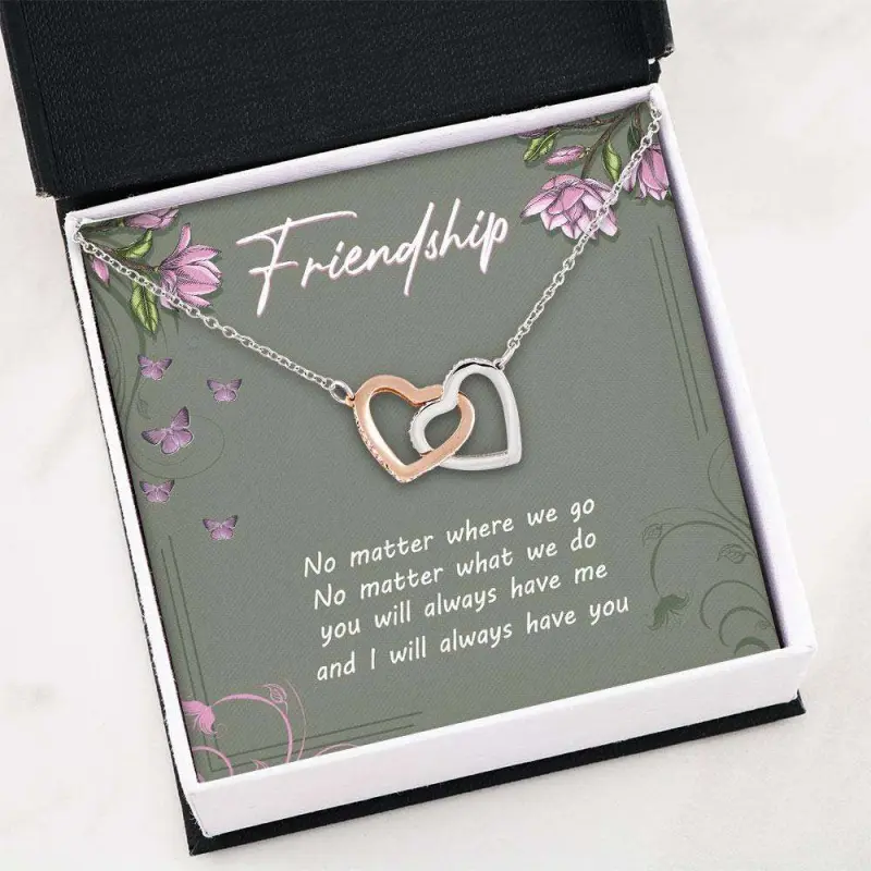 Best Friend Necklace Gifts “ Interlocking Necklace, Friendship necklace, matching sets, BFF gifts, meaningful jewelry, best friend forever