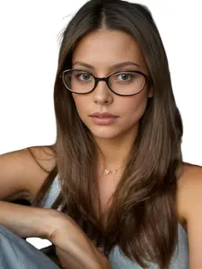 Classic Small Frame Anti Blue Light Women's Small Oval Glasses with Simple and Elegant Frame and Lightweight Material