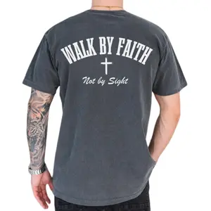 Walk by Faith Shirt Men's Christian Tshirt Bible Verse T-shirt Mens Christian Gift Jesus Shirt Trendy Religious Apparel Christian Clothing, christian apparel, christian shirt, faith t-shirt, walk by faith tee, mens christian shirt. Fashion Menswear Top