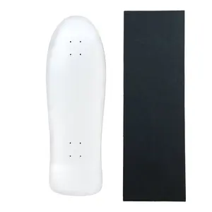 Moose Old School Deck 10" x 30" White with Griptape