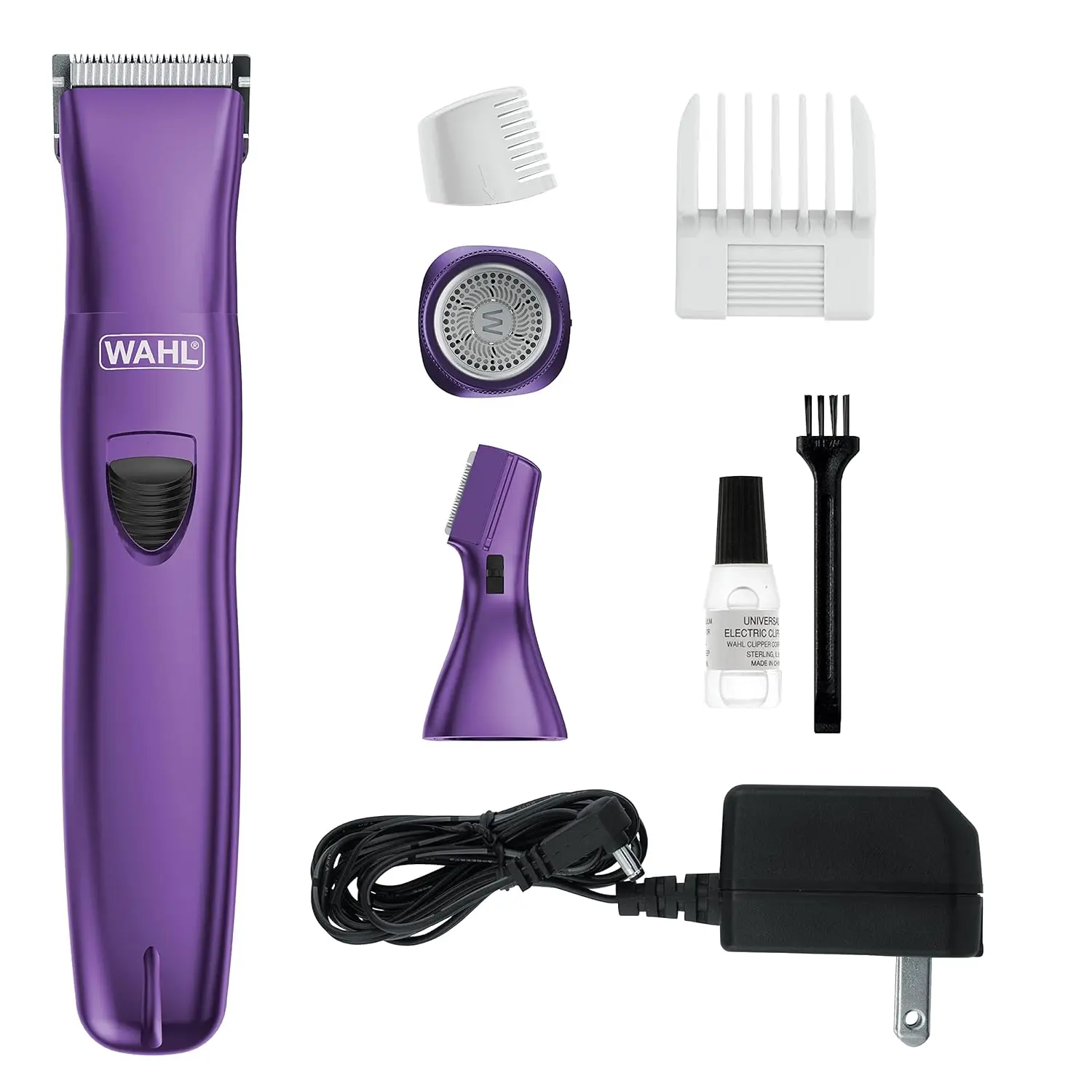 Wahl Pure Confidence Rechargeable Electric Trimmer, Shaver & Detailer | For Smooth Shaving & Trimming Of The Face, Underarm, Eyebrows, & Bikini Areas With One Women'S Grooming Kit – Model 9865-100