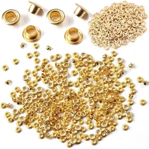 300 Sets 1/8 Inch Grommets Eyelets, Copper  Eyelets and Grommets for Shoes Clothes Crafts Repairing Canvas Belt Bag DIY Project
