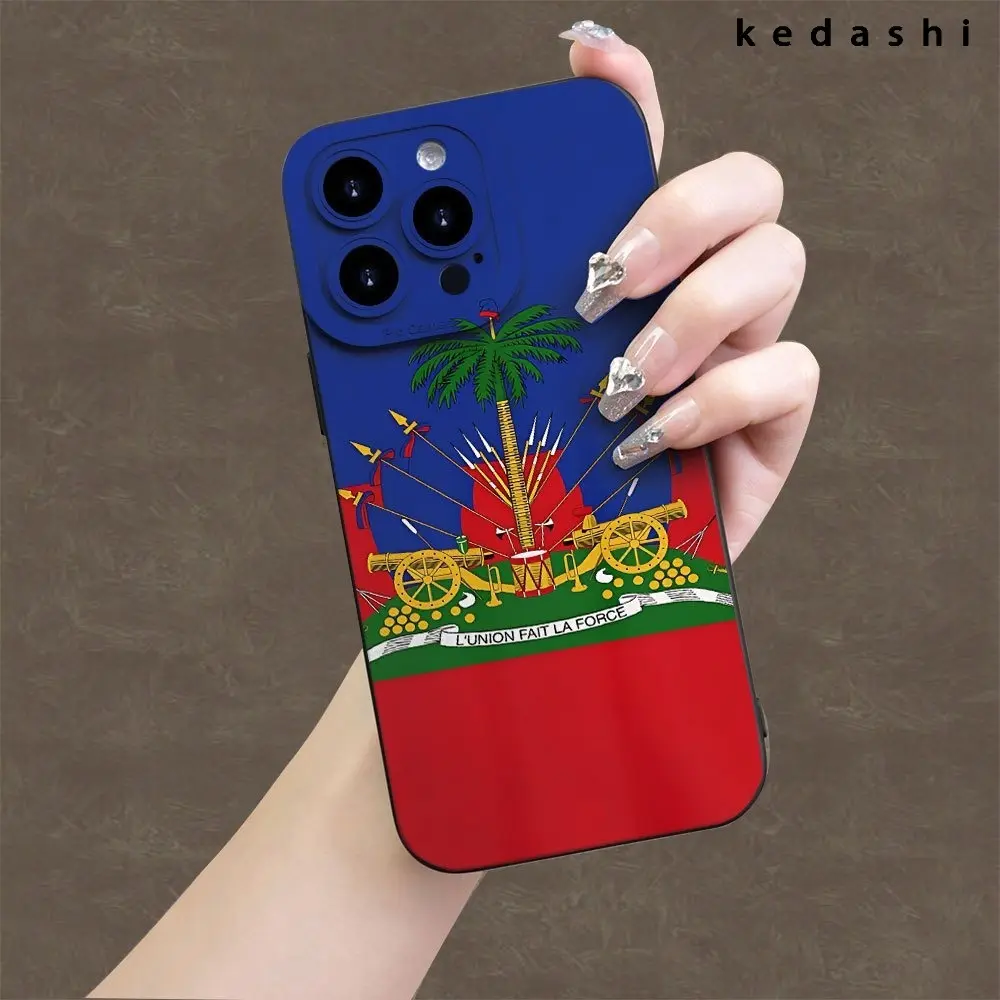 Patterned Silicon Cellphone Case with Haitian Flag Creative Design & Angel Eyes - Unisex Stylish Accessory for iPhone SE4/16e, 11-16 Series, Samsung Galaxy S22-S25, S23 Ultra | Mobile Phone Accessories, Casing
