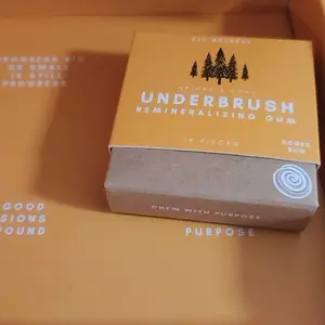 Product Review of Honey Bun  UNDERBRUSH Remineralizing Chewing Gum with Nano-Hydroxyapatite for Teeth and Gum Protection - 30 DAY SUPPLY Sweet Natural from R**