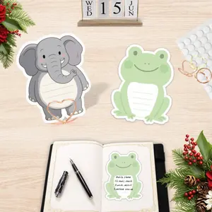 YOOMA Charming Animal - Shaped Sticky Notes Set,Cute Sticky Notes Collection, Perfect for Daily Planner, Reminders,Sticky Notes for Daily Convenience and Quick Notes, 100-Pack with100pcs Stickers+3pcs Mental Note Card Clip, Cute Animal Notepads