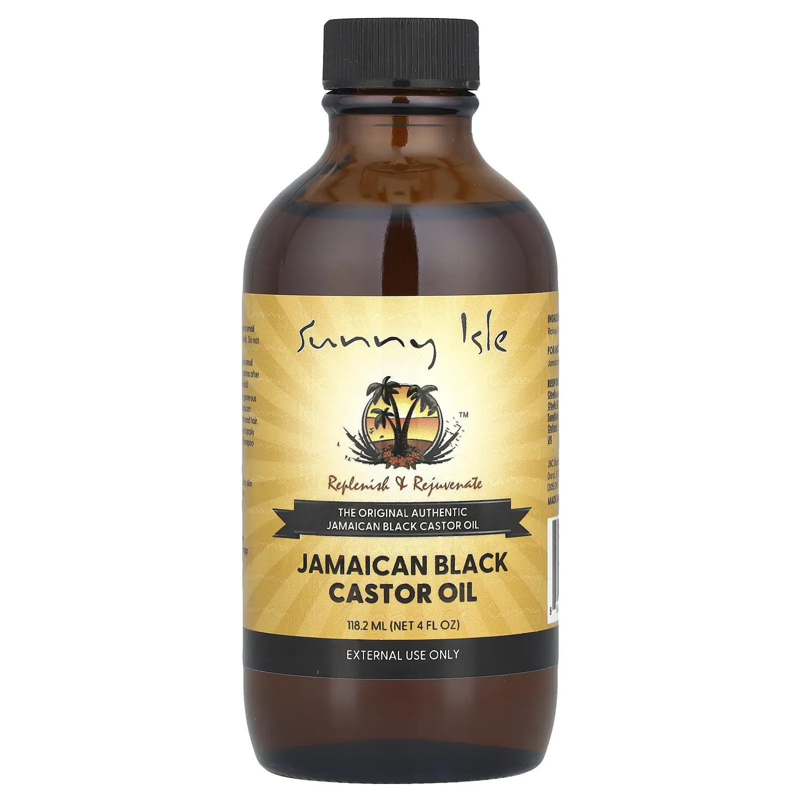 Sunny Isle Jamaican Black Castor Oil, 4 fl oz (118 ml)