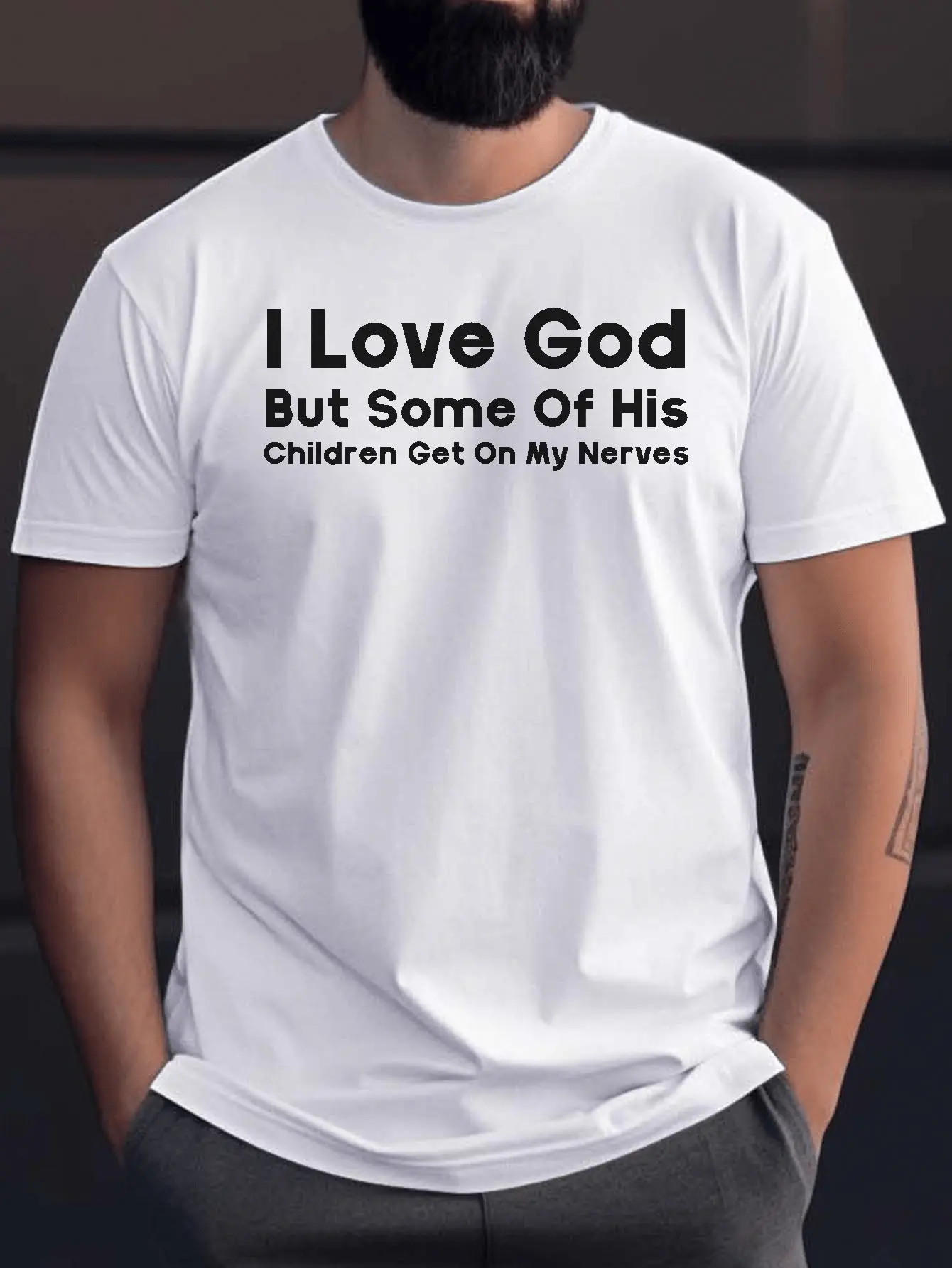 Funny God Appreciation Graphic Tee for Men Casual Summer Wear Perfect for Daily Activities Workouts and Vacations