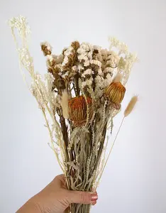 Boho Dried Flower Wedding Decor – Neutral Centerpiece