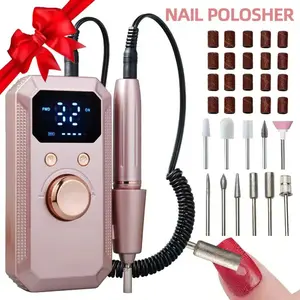 Electric Nail Drill Set Rechargeable USB, 32 Speed Adjustable, Portable Pedicure & Manicure Tools, Home Salon Use, Professional Nail Care, Nail Drill Machine, Nail Grinding Tool