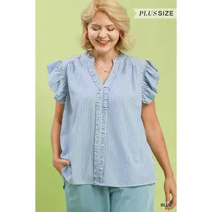 Umgee *PLUS* Brianna Blue Top