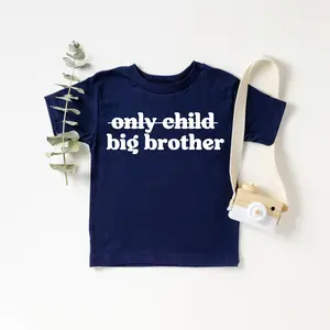 Only Child Big Brother Shirt, Retro Pregnancy Announcement T-Shirt, Lovely Family Matching Tee, Best Gift For Family Members