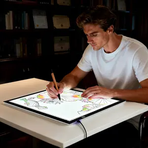 A3 LED drawing board for diamond painting; painting supplies set with adjustable brightness; light box for tracing and painting; creative accessories; sketching and calligraphy copying — LED light drawing board set
