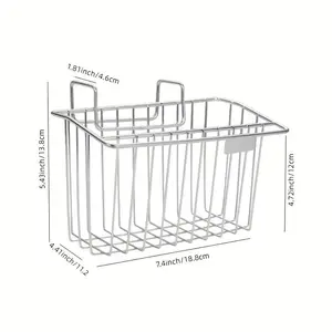 1 PC sink sponge rack, kitchen sink organizer stainless steel sponge debris rack, dishwashing liquid drainage sponge, and kitchen sink soap rack Hollow Durable