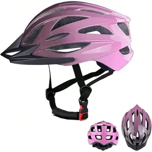 Bike Helmets Adults, Mountain Bike Helmets Men With Visor, Adjustable Fit Helmet Women, Road Recreational Cycling Helmet With Chin Strap